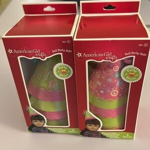 American Girl Crafts Doll party hats. 8 in total - 2 box set. New sealed boxes.